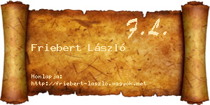 Friebert László névjegykártya