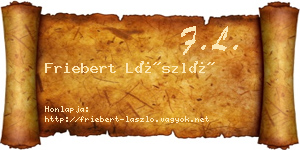 Friebert László névjegykártya